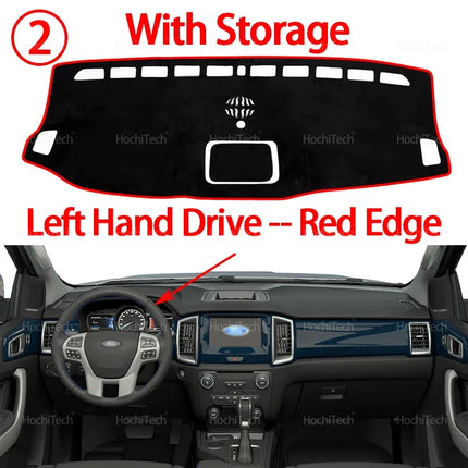 For Ford Everest Ranger P375 2015-2022 Car Dashboard Cover Dash Mat Sun Shade Non-slip Pad Interior Accessories
