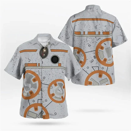 Fashion Men's Hawaiian Shirt Male Casual Colorful Printed Beach Aloha Shirts Short Sleeve Oversized Camisa Hawai Hombre Clothing