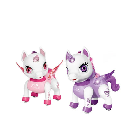 Exquisite Pets RC Interactive Unicorn Puppy Toys 2.4GHz Rechargeable Dancing Light Sound For Kids Toddlers