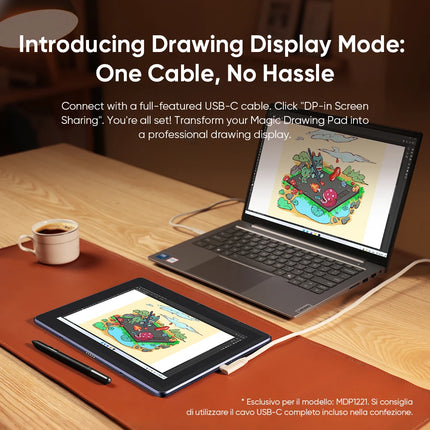 XPPen Magic Drawing Pad 12.2 inches Tablet Android 8GB/256GB 8000mAh with X3 Pro Slim Stylus 60 Tilt Android 14 Drawing Tablet