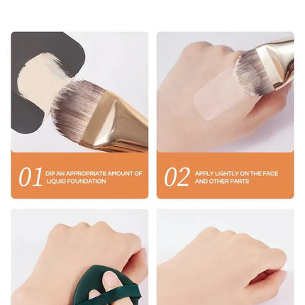 Hot Sale Flat Head Makeup Brush GECOMO Foundation Brush Quickly Apply Foundation Makeup