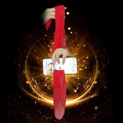 ﻿Magic Silk Trick Prop for Party Show Prank Accessories Close-Up Phone Penetration Illusion Magician Joke Tool for Beginner TMZ