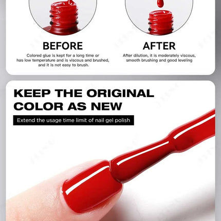 JTING 1/3/5/10pcs 30ml Clear Color Gel Polish Thinner 30G Mix Glue Gel Nail Polish Professional Nail Supplies Salon