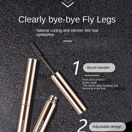 Silk Fiber Matte Mascara Makeup Ultra-Fine Brush Lengthens Eyelashes Waterproof Fast Dry Brown Black Curling Mascara Comestic
