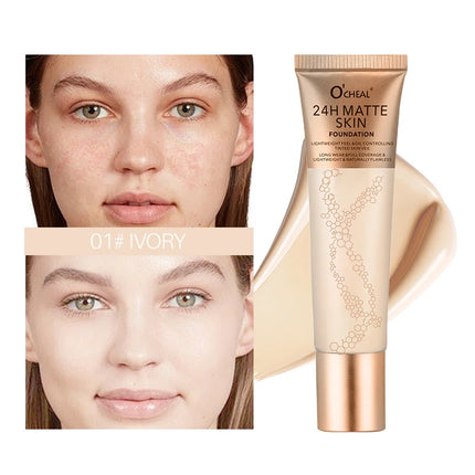 Natural liquid foundation, waterproof and sweat proof, durable makeup effect, multi color optional, create a natural foundation