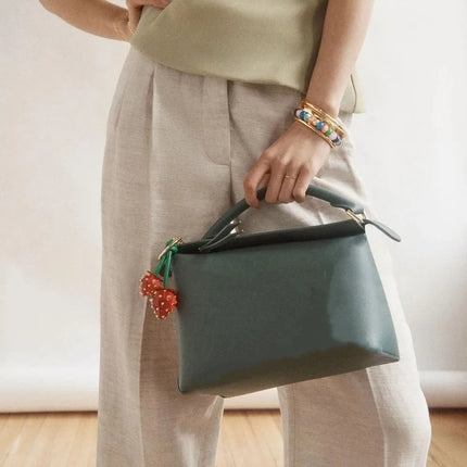 New Cherry Handbags Keychain Olive Alloy Strawberry Keychain DIY Key Ring Bag Decoration