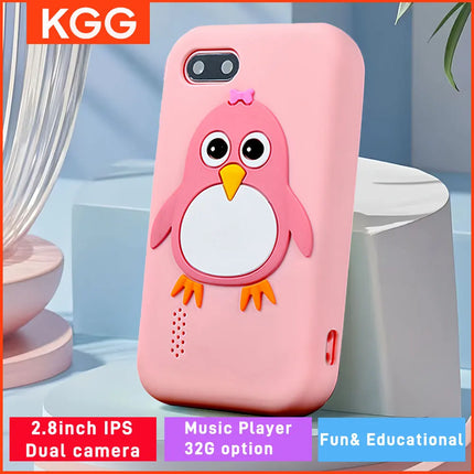 32GB Kids Smart Phone 2.8'' IPS Mini Toy Phone Music Player  28 Games Alarm Clock Flashlight Dual Camera Educational Funny Toys