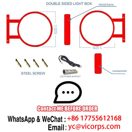 Custom Business Lightbox Sign Advertising Double-Sided Illuminated Personalized Customizable Auto Repair Shop Decor LED Signage