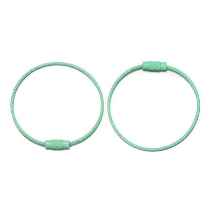 10pcs/lot 50mm Iron Key Ring Colorful Keychain Rings Screw Lock for Jewelry Making Keychain DIY Findings