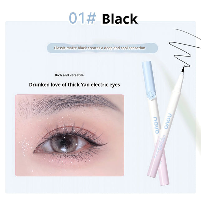 NOVO Waterproof, sweat-resistant, and smudge-proof liquid eyeliner pen with a long-lasting, quick-drying formula