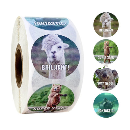 100-500pcs Cute Reward Stickers Roll with Word Motivational Stickers for School Teacher Kids Student Stationery Stickers Kids