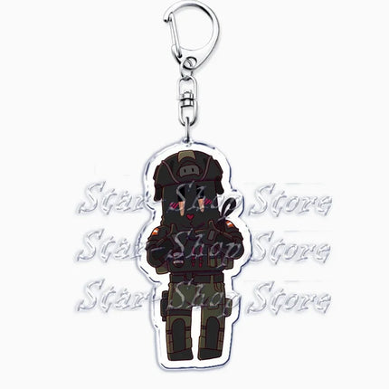 Hot Military Game Ghost Chibis Keychains for Accessories Cod Soldier Soap Simon Riley Keyring Jewelry Fans Friends Gaming Gifts