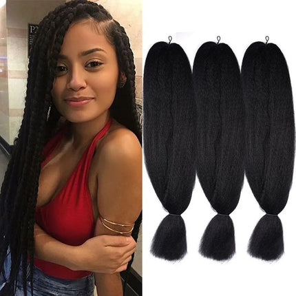 48inch 80g Jumbo Black Kanekalon Braiding Hair Extensions Synthetic Fiber for Twist Wholesale Sale