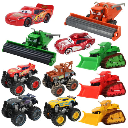 Boy Cars toy Lightning McQueen Mater harvester Frank 1:55 Diecast Metal Car Model Toy Children's Birthday Gift