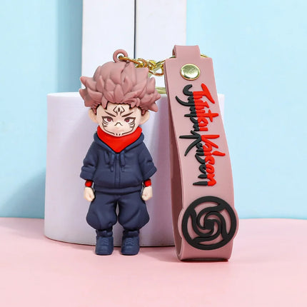 2026 New Fashion Anime Jujutsu Kaisen Gojo Satoru Doll Plush Keychain Backpack Charm Cute Figure Toy Gift For Boys Girls Cosplay
