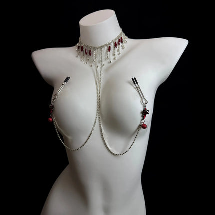 Tassel Bell Nipple Clamp Collar Set BDSM Training 5 Styles Available Sexy Women's Accessories Erotic Body Chains Adult Sex Toys