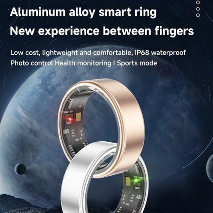 2026 New IP68 Waterproof Smart Ring for Men Women Health Tracking Power Battery Heart Rate Blood Oxygen Monitor for Android IOS