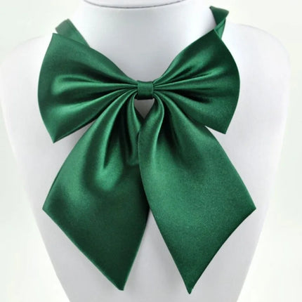 Solid Color Bright Collar Flower for Girls College Style No Hand Knotting Student Uniform Bow Tie Simple Daily Shirt Accessories