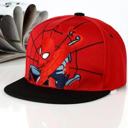 #Anime Cartoon Spiderman Hats for Kids Toddler Baby Baseball Cap Spring Summer Children's Snapback Hip Hop Adjustable Caps