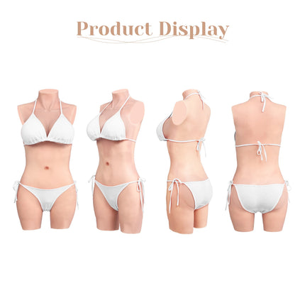 KUMIHO Fake Breast Forms Silicone Bodysuit Realistic Boobs Tits False Vagina Crossdresser Transvestites Costumes Shemale Chest