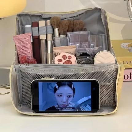 Large Capacity Travel Cosmetic Bag Multifunction Stand Upright Makeup Bag Women Toiletries Organizer Female Storage Make Up Case