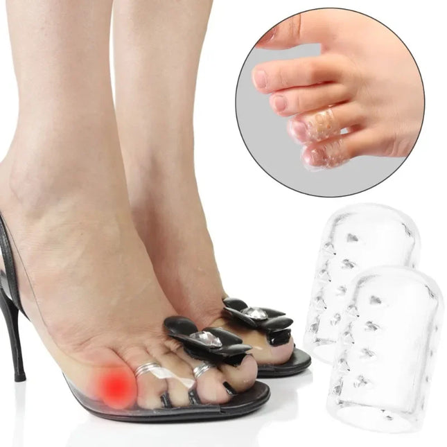 20/10/5/1pcsToes Covers Elasticity Silicone Toe Caps Women Men Gel Little Toe Tube Protector Anti-Friction Breathable Foot Care