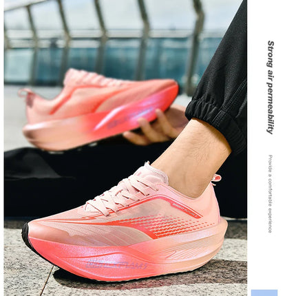 New Cushioning Running Shoes For Men Suitable Heavy Runners Lace Up Sports Women Non-slip Outdoor Athletic Male Sneakers
