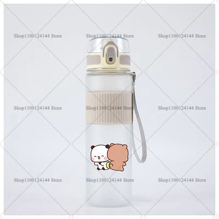 Bubu Dudu Water Bottle Yier Bear Panda Girl Boy Large Capacity Sports Kettle Transparent Cold Water Cup Outdoor Portable 550ml