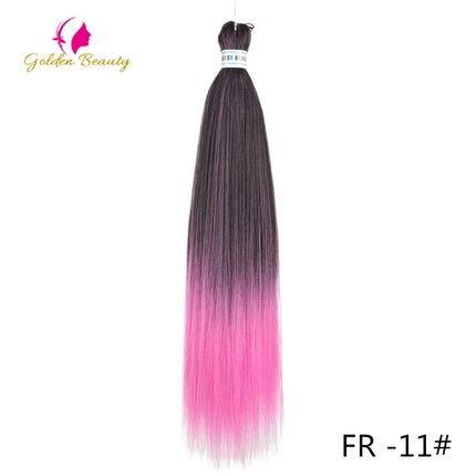 26"Corlorful Selling Jumbo Easy Braiding Hair Ombre Rainbow Braiding Cosplay Hair Synthetic Pre Stretched Hair Braids wigs