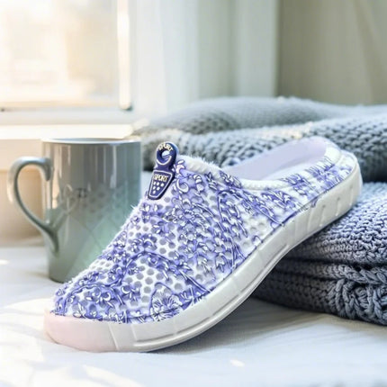 Hand-Painted Chinese Style Sandals, Non-Slip Breathable Slippers, Couple's Fashion Clogs with Oriental Patterns