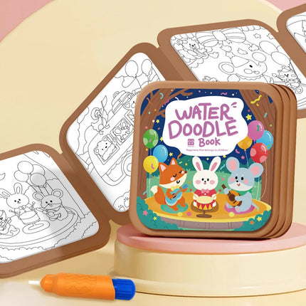 Magic Water Drawing Book Children's Montessori Reusable Coloring Book, Sensory Early Educational Learning Painting Toys for Kids