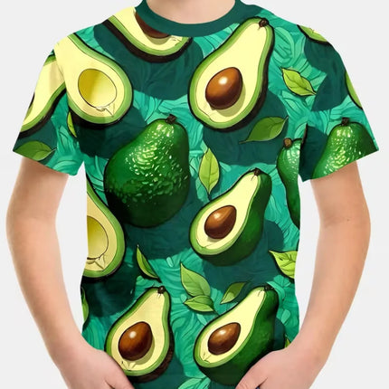 Fashion Lime Lemon Pattern T-Shirt for Kids Hot Sale Fruit 3D Printed T Shirts Summer Round Neck Tees Tops Loose Short Sleeves