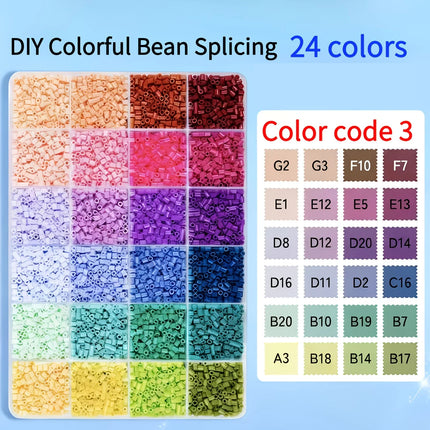 2.6mm 96 Colors Hama Beads DIY Craft Toys 3D Puzzle Iron Beads Creative Handmade Materials