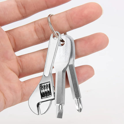 3-piece mini portable screwdriver set, multifunctional mini wrench keychain - suitable for bicycle and motorcycle repair tools