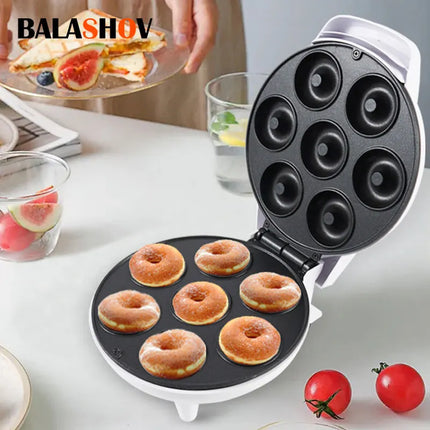 7 Holes Mini Donut Machine Household Doughnut Maker for Kitchen Donut Machine Dessert 220V EU Plug/110V US Plug