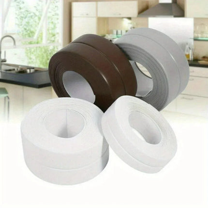 3.2m PVC Waterproof Sealing Tape for Bathroom Sink, Shower, Bathtub and Toilet - Self Adhesive Wall Sticker
