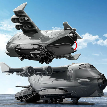 Children's Toy Car Model Set, Featuring 3 Themes: Aviation Aircraft, Dinosaur Transport, and Military Vehicles, Optional, with a Variety of Different Cars and Airplanes, Is a Perfect Gift for Boys and Girls Aged 3-12 for Birt