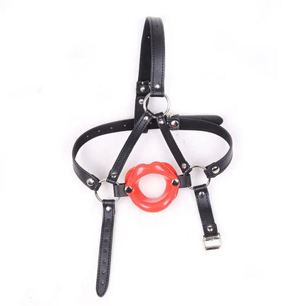 Female Blowjob Toy Sex Slave Rubber Lips O Ring Open Mouth Gag Oral Fetish Bdsm Bondage Restraints Erotic Sexual Toys Adult Game