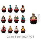 Cake topper-24pcs