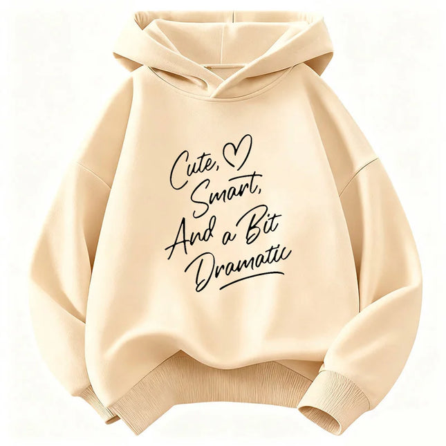 Y2k Cute Smart Dramatic Letter Printed Hoodie Kids Children's Sweatshirt Hoody for Boys Girls Autumn Winter Casual Hoodies
