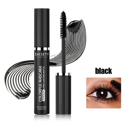 Wine Red Color Mascara Curl Thick Fiber Eyelash Extension Waterproof Non-smudding Blue Green Pink Black Eyes Lengthening Makeup