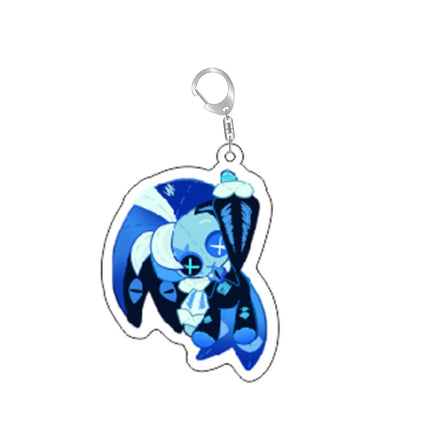 Hot Game Cookie Chibis Keychain Shadow Milk Pure Vanilla Key Chain Bag Keyrings Jewelry Gamer Fans Gifts Accessories