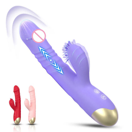 G-Spot Rose Vibrator, Thrusting Dildo, Rabbit Clitoral Stimulator Adult sex toys suitable for women and couples