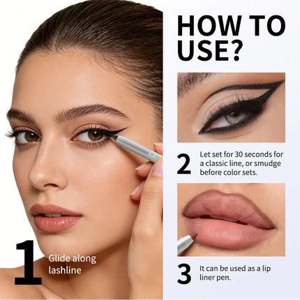 Lakerain Longwear Eyeliner 24h Long-lasting Wear Waterproof Smudge-proof Smooth Precise Application Smokey Eyeliner 12 Color