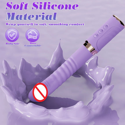 Thrusting Dildo Vibrator Female G Spot Clitoral Stimulator Adult Product with 5 Thrusting 10 Vibration Modes Sex Toy for Women