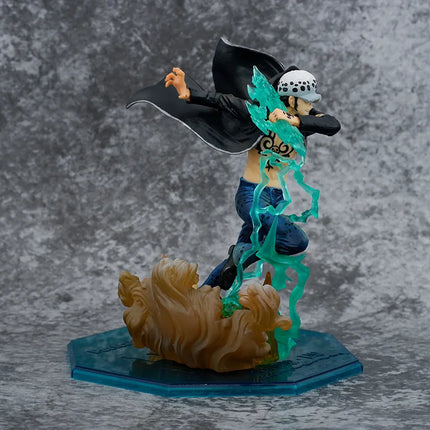 17CM Anime One Piece Fierce Battle Trafalgar D. Water Law Action Figure Adult Children Toys Japan Manga Kids Gift Model Doll