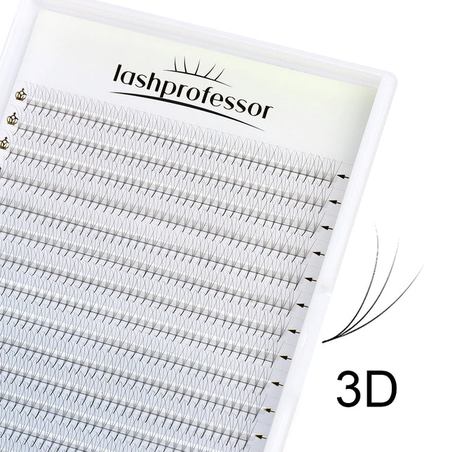 Lashprofessor 3D/4D/5D/6D Sharp Premade Volume 320Fans 8D/10D/12D Individual Lash Extension Pointy Thin Stem Russian Volume Lash