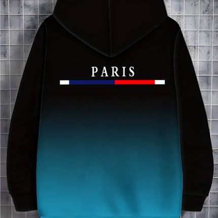 Fashion Gradient Graphic Hooded Zip-Up Casual Sports Pocket Design Long Sleeve Streetwear Outdoor Travel Street Oversized Hoodie