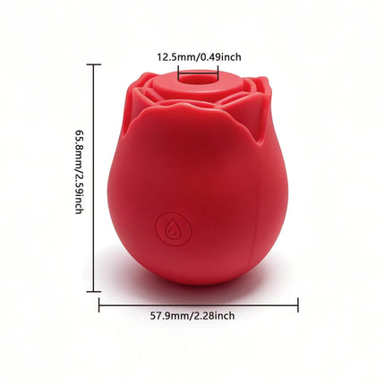 G-spot Dildo Clitoris Stimulating Sucking Female Sex Toy 10 Speed Rose Suker Vibrator USB Rechargeable Rose-shaped Mini Massager