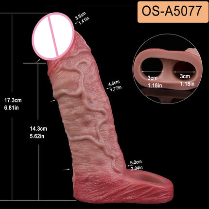 SXXY Close Head Realistic Penis Sleeve Sex Toys for Men Delay Ejaculation Dick Extender For Couples Sex Pleasure Sexshop